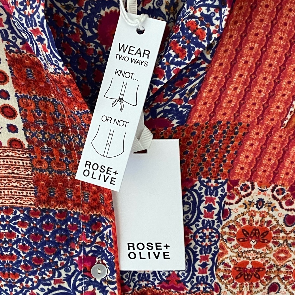 Rose & Olive Patchwork Boho Cottagecore Sleeveles… - image 7